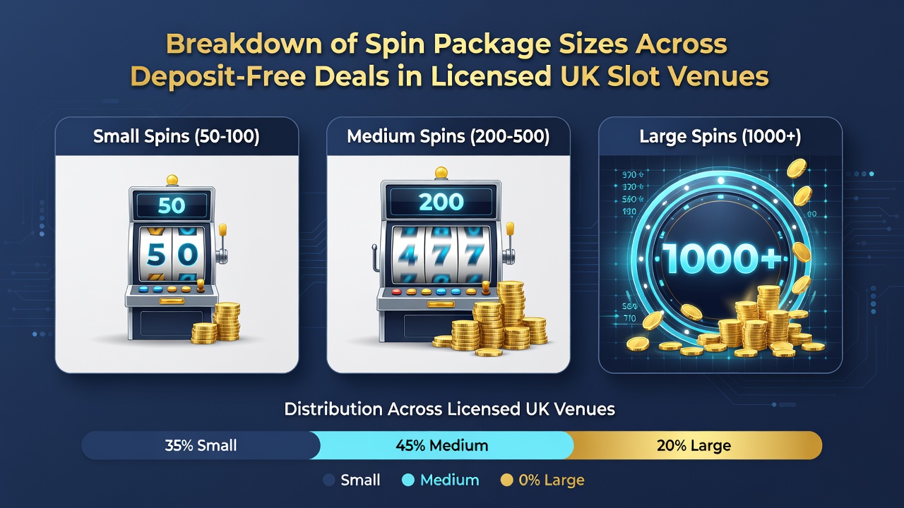 Infographic illustrating spin package variations by venue type and regulatory period